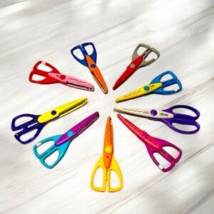 Set of 9 Multicolored FISKARS Scissors Paper Edgers Scrapbooking Arts and Crafts